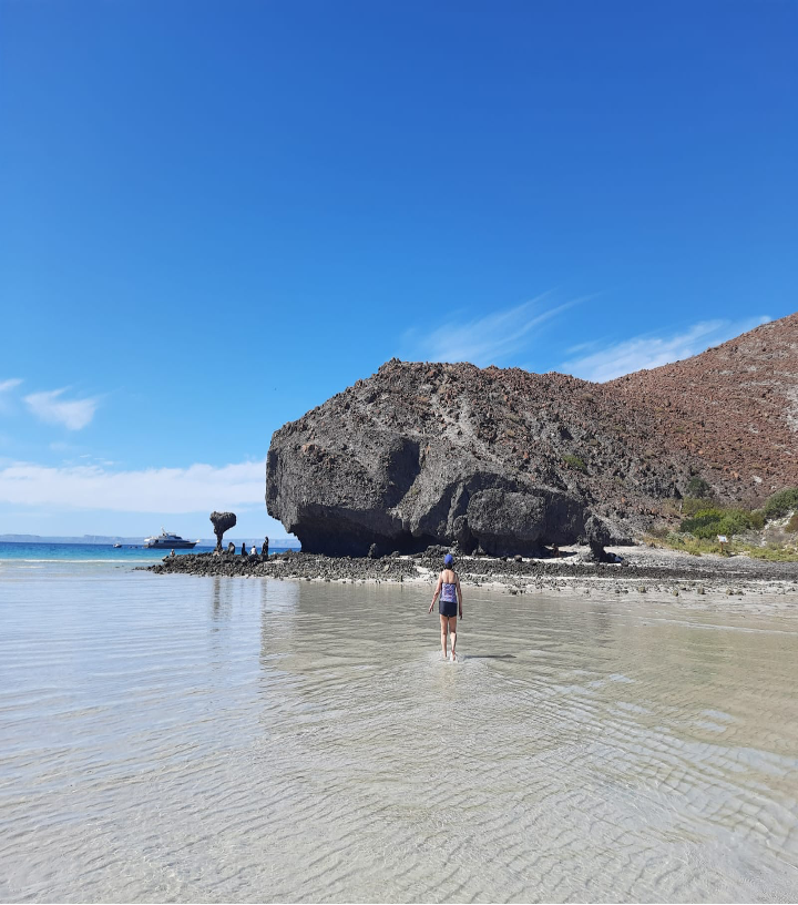 Playa Balandra Rock Hill In Water