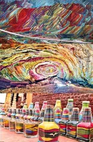 Colorful soil of the Hormuz Island