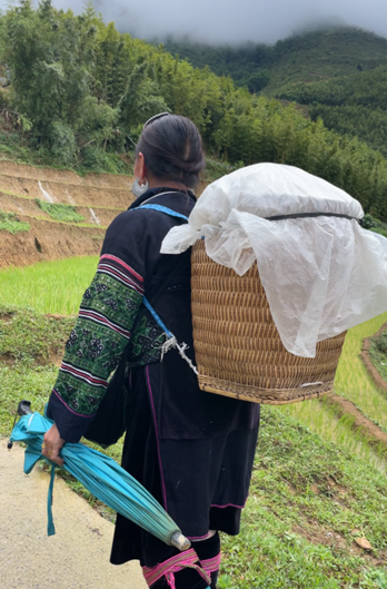 Picture3 Local Black H’mong woman leading a rice trekking tour